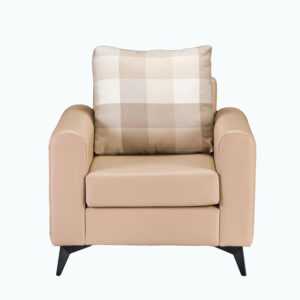 Cotton + Leather Sofa Chair Sweety Home