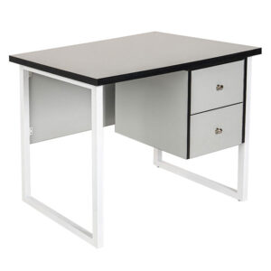 Iron + Plywood Computer Desk White Sweety Home