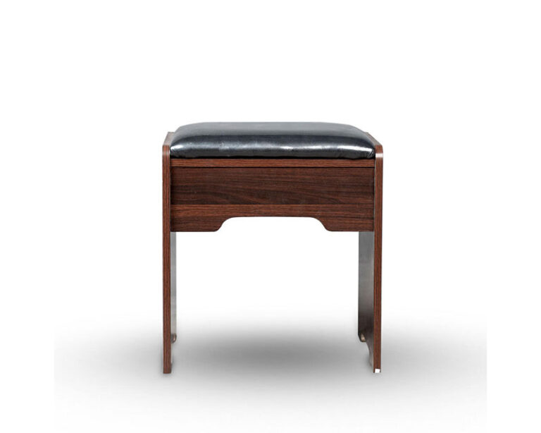 Plywood + Leather Dressing Chair Walnut Sweety Home